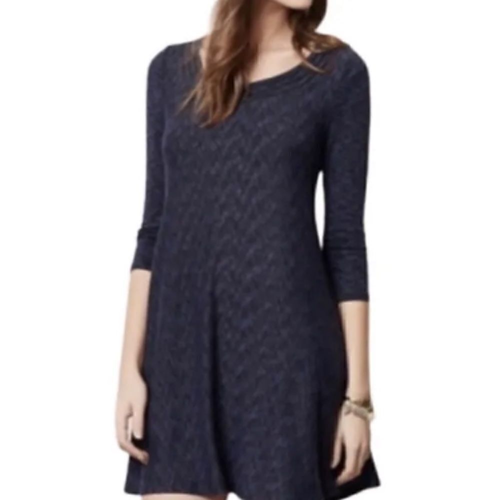 Anthropologie Saturday Sunday Women’s Size S Dress Blue Space Dye